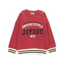 ロゴアップリケ裏毛トレーナー