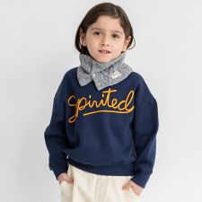 【あったか】コード刺繍裏起毛トレーナー