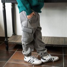 ブランシェス(branshes)の【あったか/デニム】裏起毛やわらかカーゴパンツ