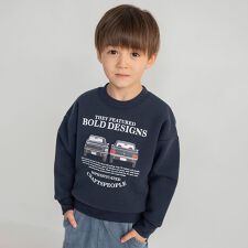 【あったか】ビンテージカー裏起毛トレーナー