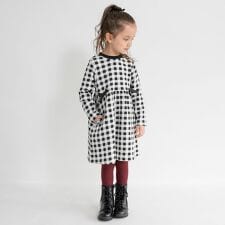 【あったか】ウエストリボン裏起毛ワンピース