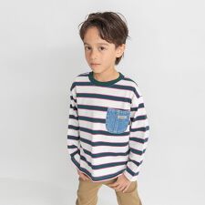 【デニムポケット】長袖Tシャツ