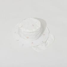 日よけ付き刺しゅうハット