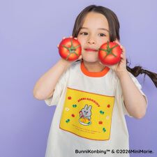 【WEB限定/BUNNI KONBINY】アップリケリンガー半袖Tシャツ