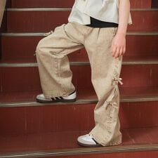 【Ou? by EDWIN】サイドリボンデニムパンツ