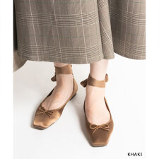 【22.5-25】2WAY リボンフラットパンプス