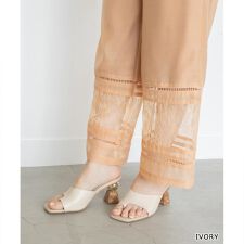 【22.5-25.5】ヒールコンシャストングミュールサンダル