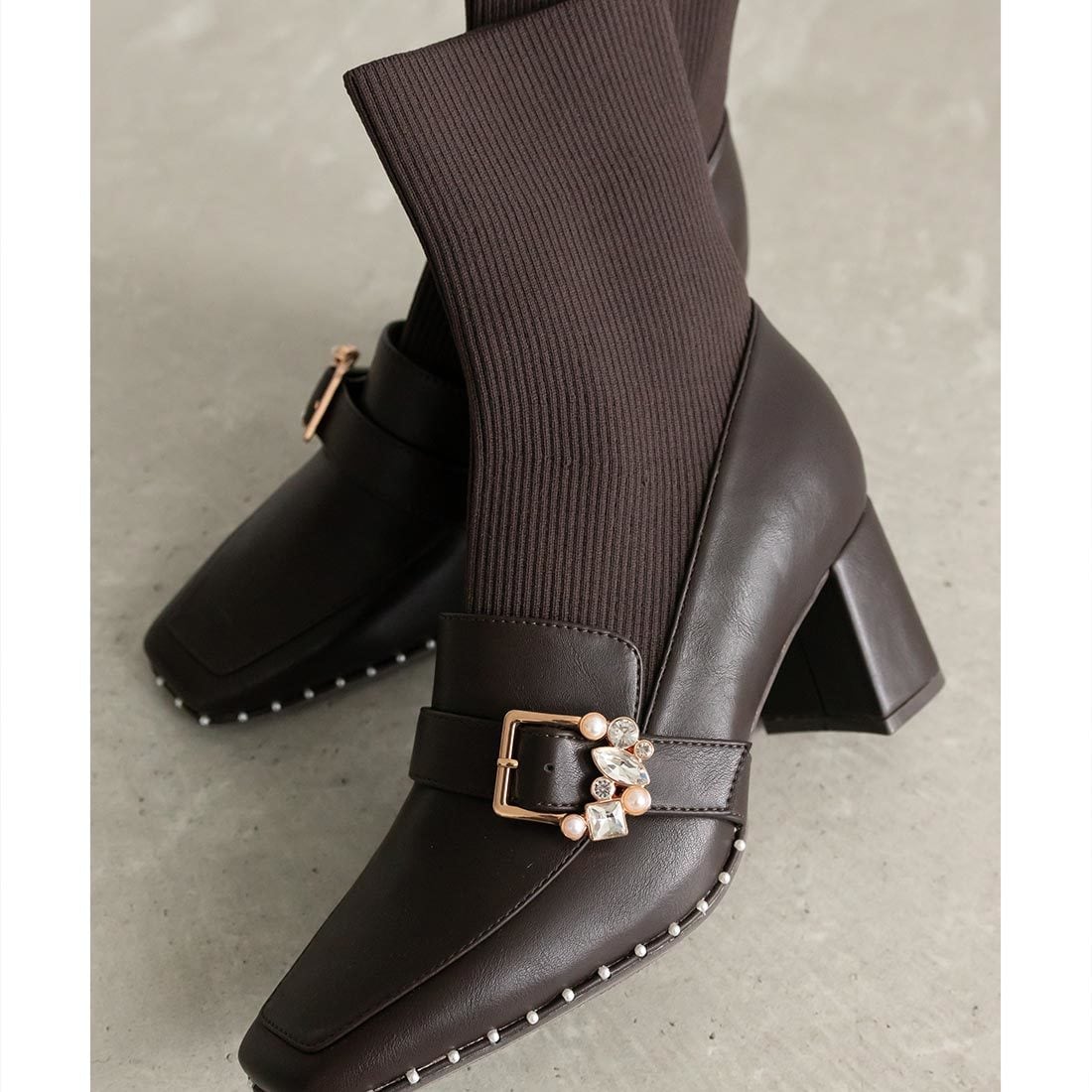 23秋冬新作＞【22.5-25.5】ニットドッキングブーツ | ランダ(RANDA