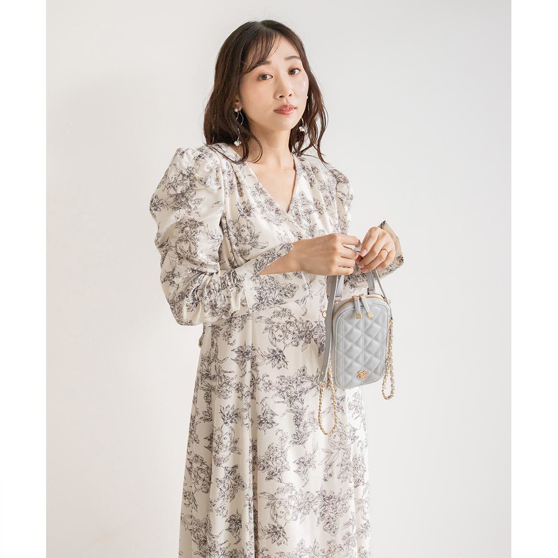 LEONARD フラワープリント ワンピース LL 中古・古着通販】LEONARD (レオナール) 花柄ワンピース ブラック