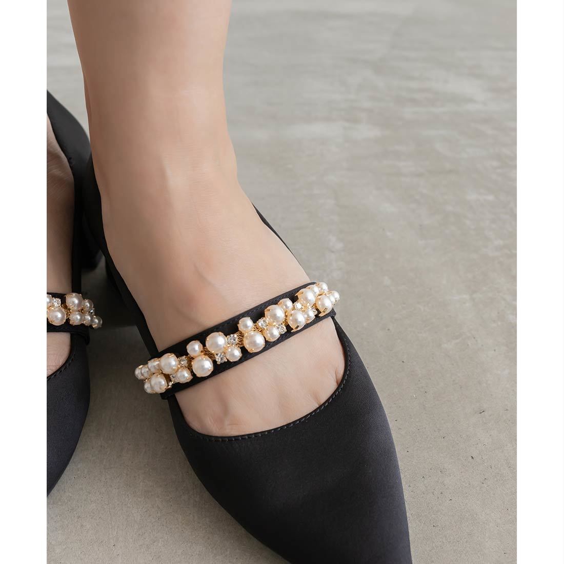 【完売品】RANDA ビジュー×ギャザーベルトスポーツサンダル　ブラック　S RANDA サンダル ビジュー×ギャザーベルトスポーツサンダル