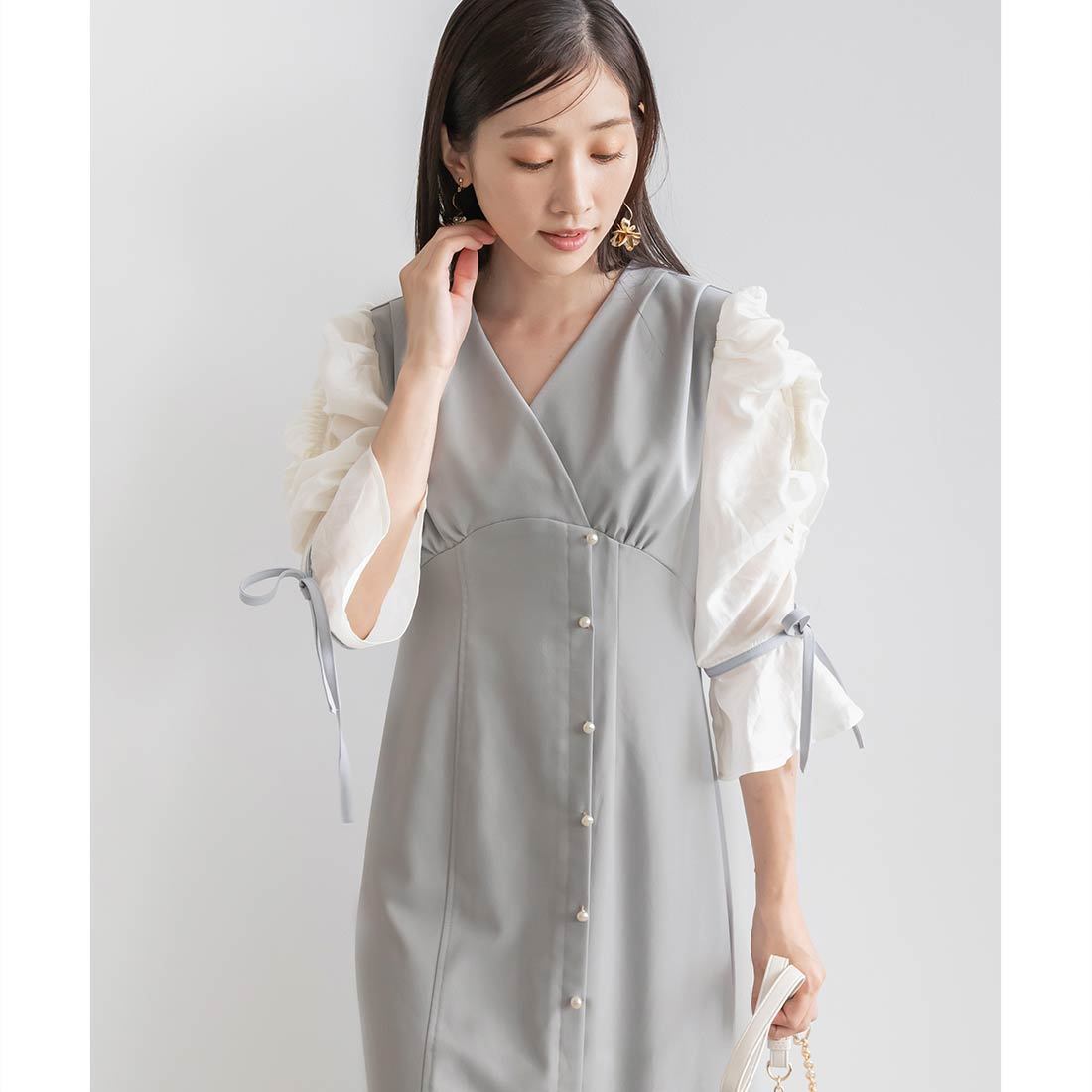 新品未使用タグ付　randa カシュクールデザインワンピース 24春夏新作＞カシュクールデザインワンピース | ランダ(RANDA
