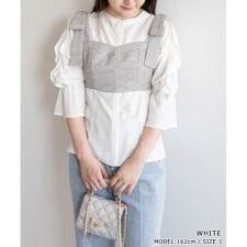 ＜24春夏新作＞ブラウスセットリボンビスチェ