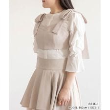 ＜24春夏新作＞ブラウスセットリボンビスチェ