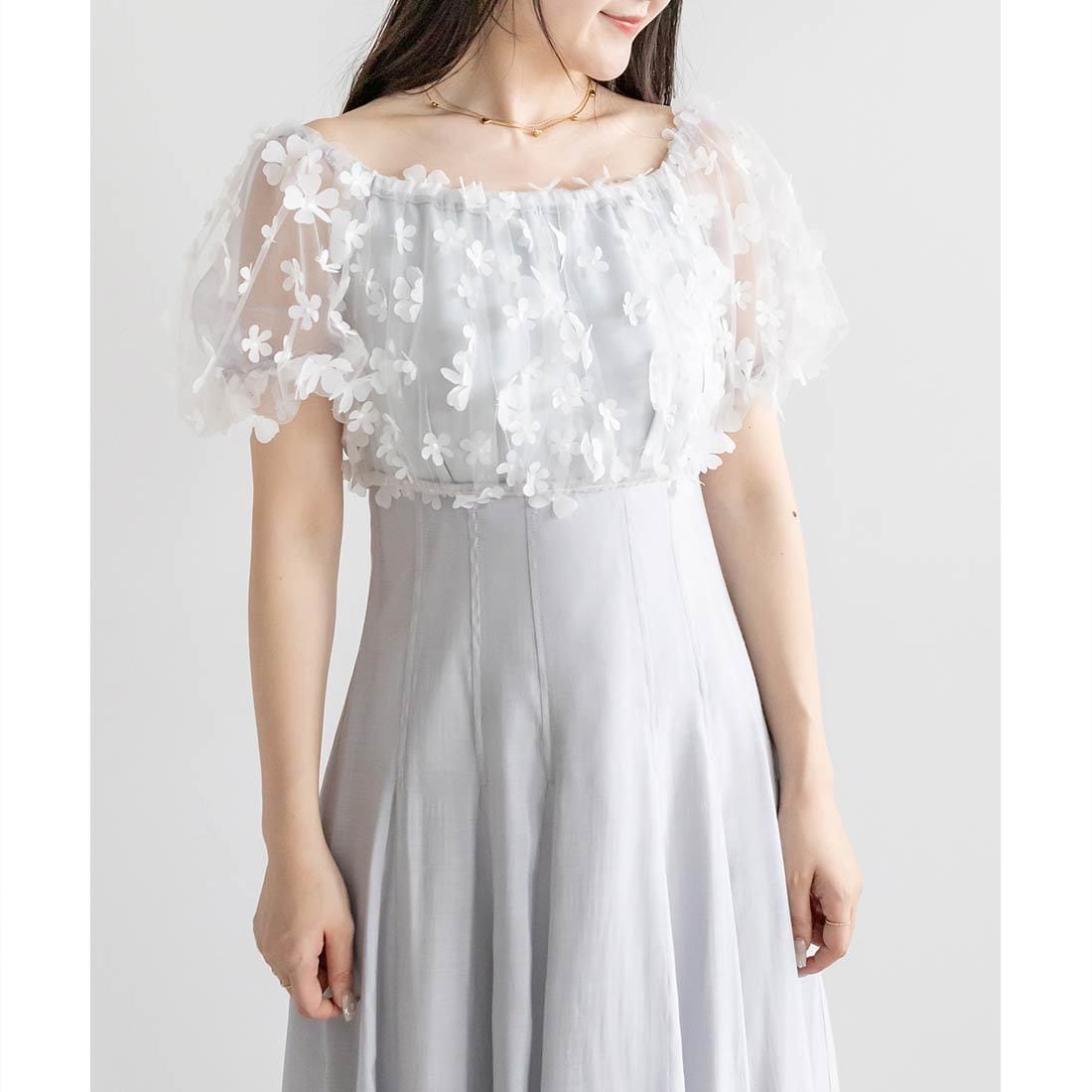 美品✨【2024SS】RANDA プリーツフリル2WAYシフォンワンピース 24春夏新作＞プリーツフリル2WAYシフォンワンピース | ランダ