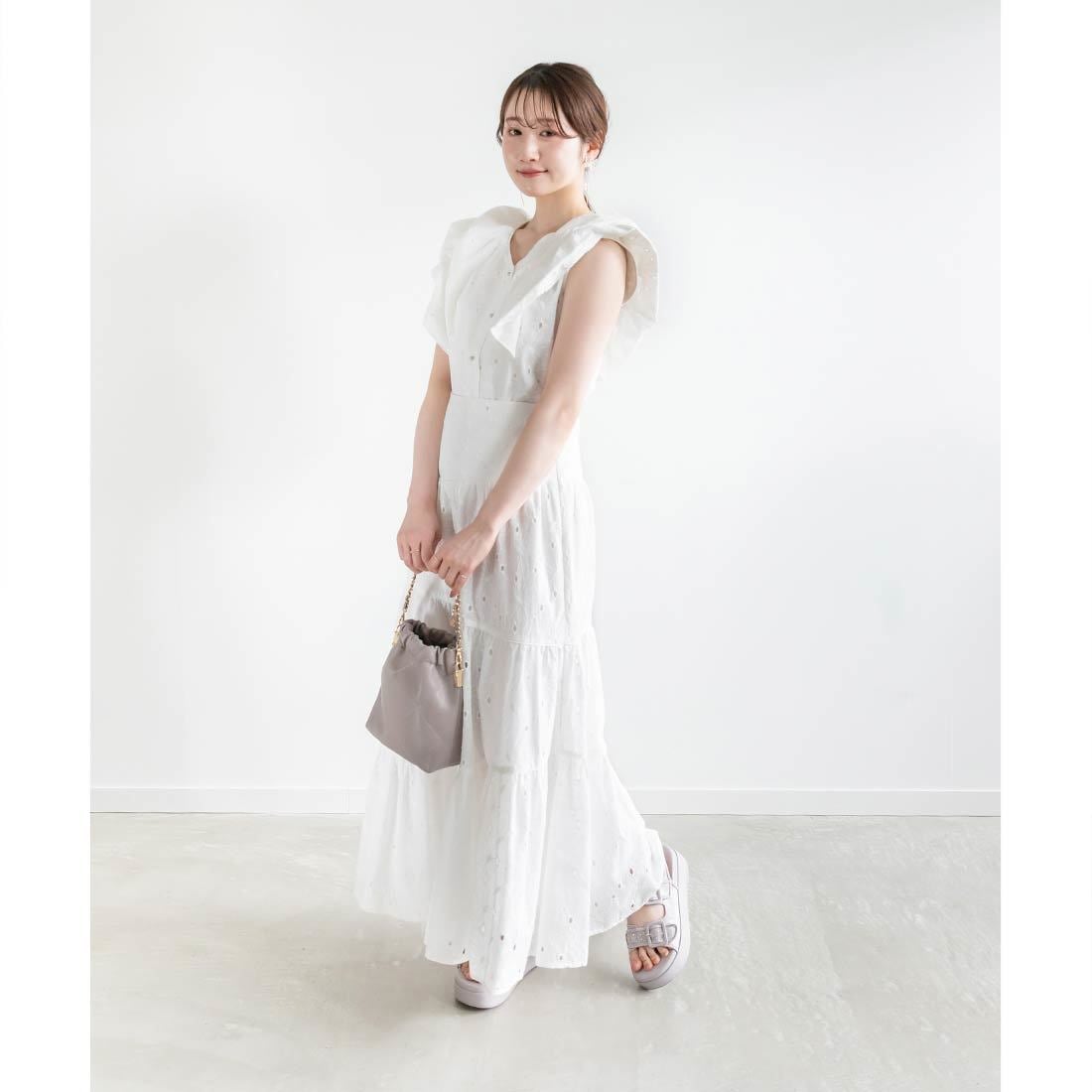 24春夏新作＞アシンメトリーティアードスカート | ランダ(RANDA