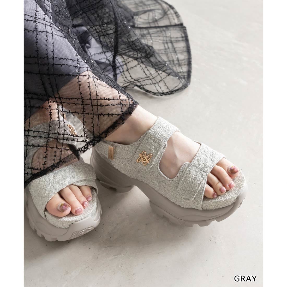 22.5-25.5】ボリュームフラワースポーツサンダル | ランダ(RANDA