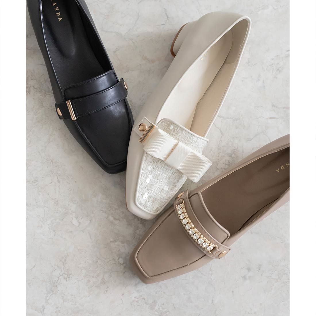 24秋冬新作＞【22.5-25.5】3WAYベルトローファーシューズ | ランダ