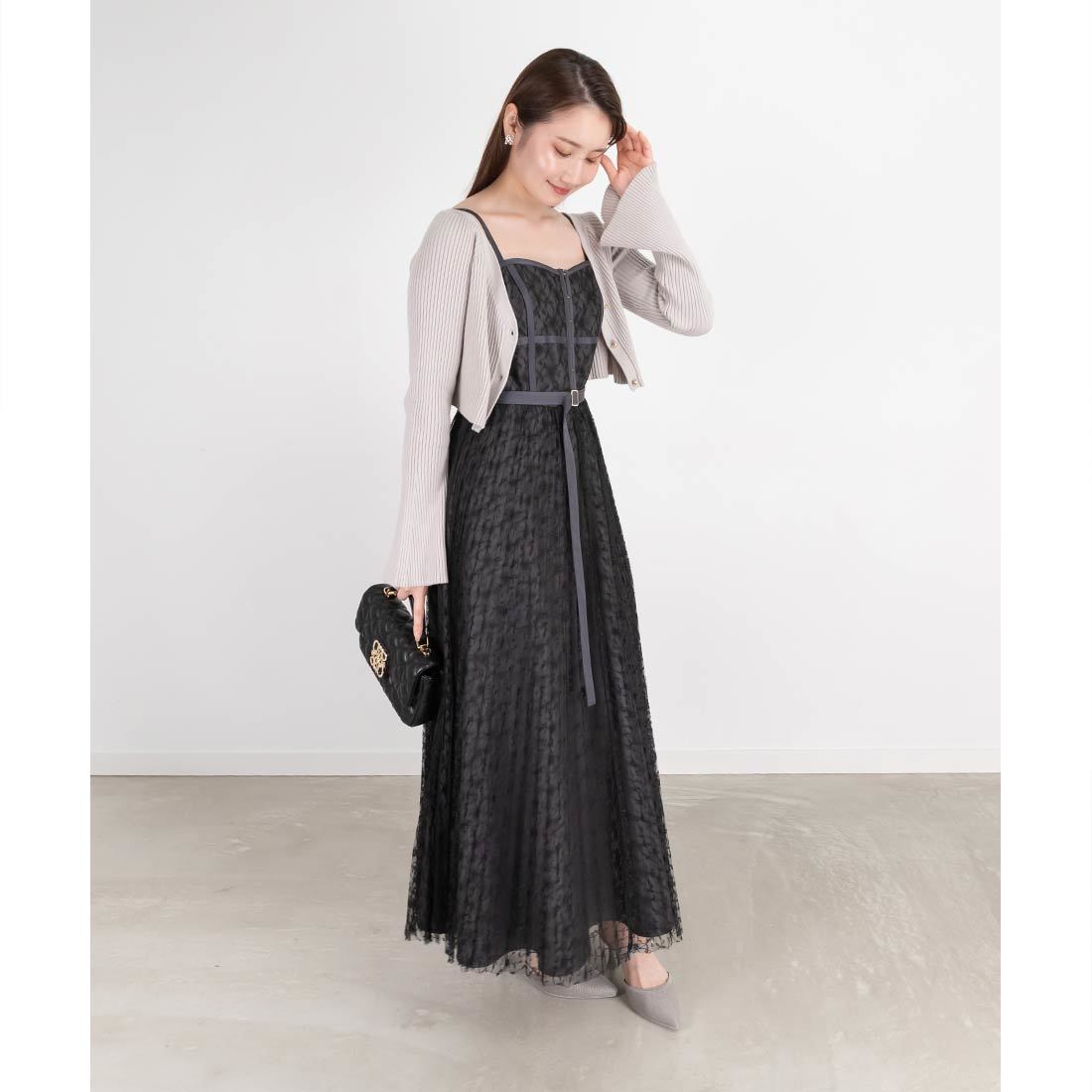 24秋冬新作＞コルセットライクレースキャミワンピース | ランダ(RANDA