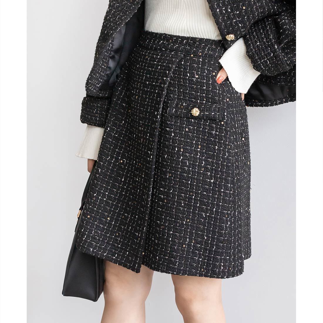 25春夏新作＞パールオーガンジーティアードスカート | ランダ(RANDA