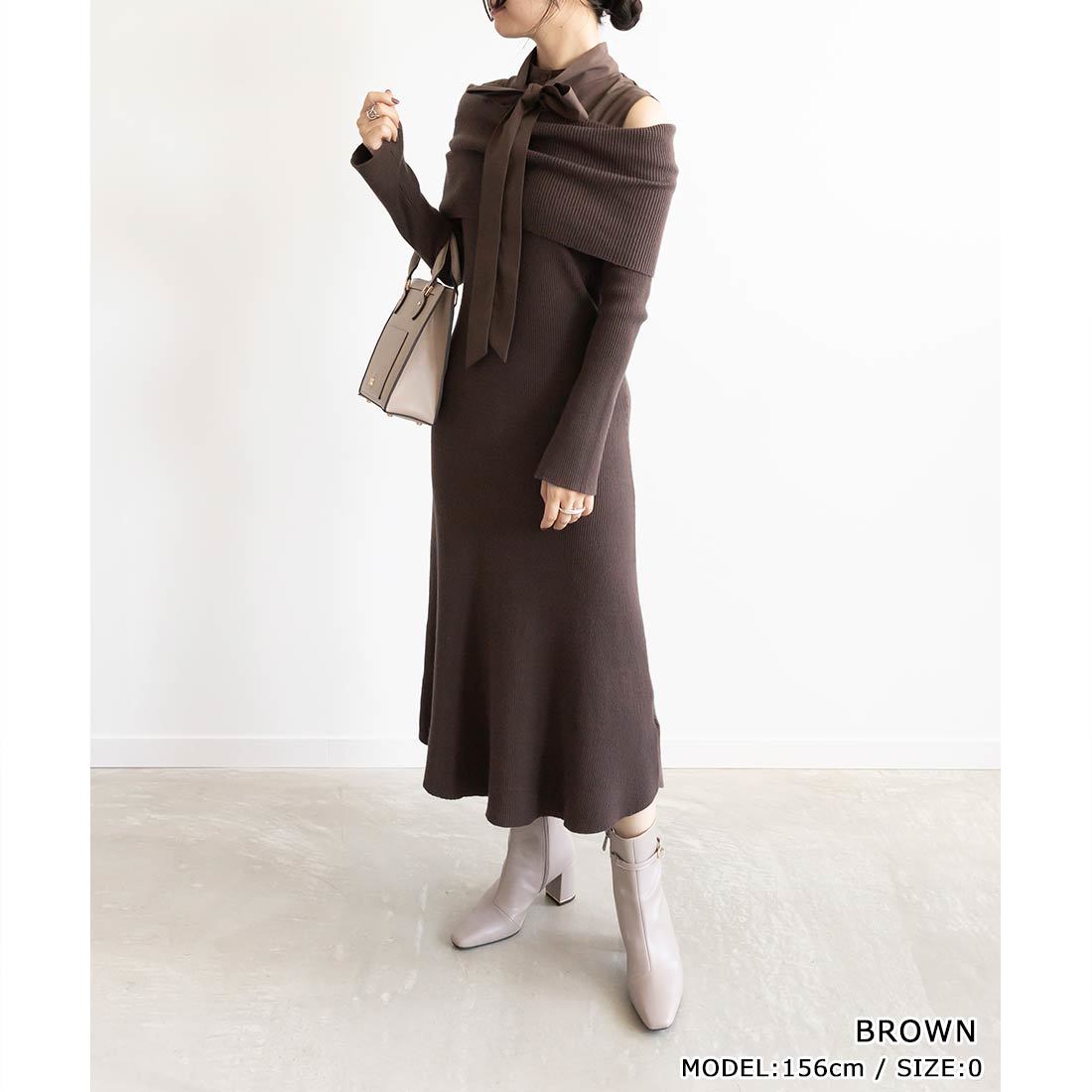 ペイズリー柄 切替ワンピースドレス | プレフェリール(PREFERIR