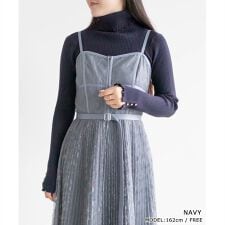 ＜24秋冬新作＞メローリブニットトップス