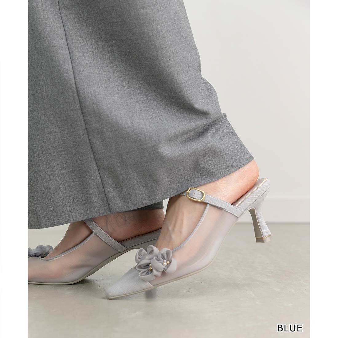 ランダ RANDA 2WAY シアーミュールパンプス （BEIGE