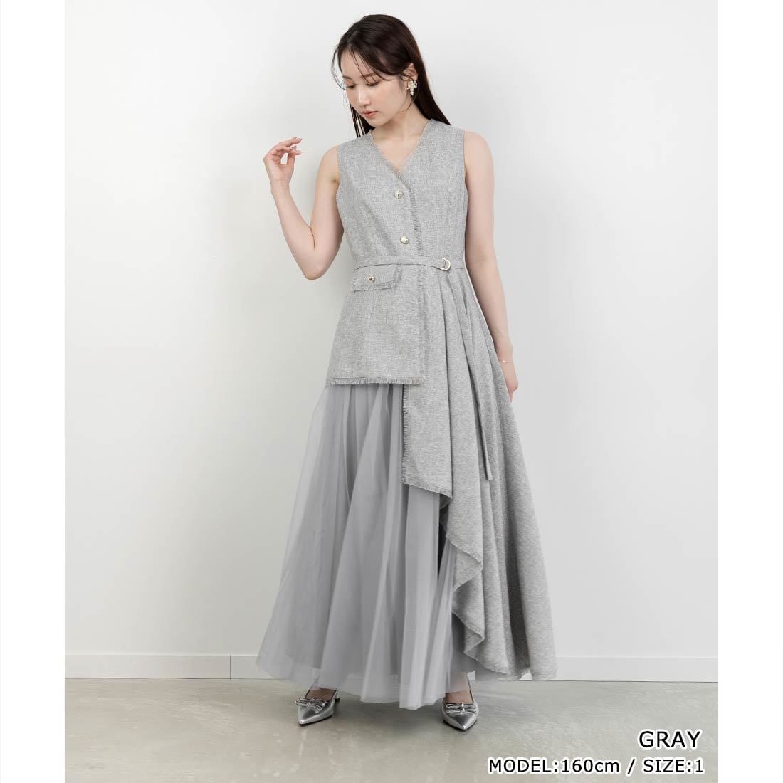 25春夏新作＞【4サイズ展開】ジャケットライクプリーツ