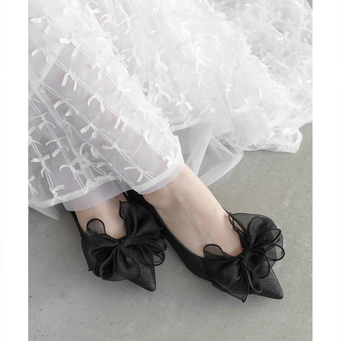 22-25.5】2WAY リボンラメフラットパンプス | ランダ(RANDA) | マルイ