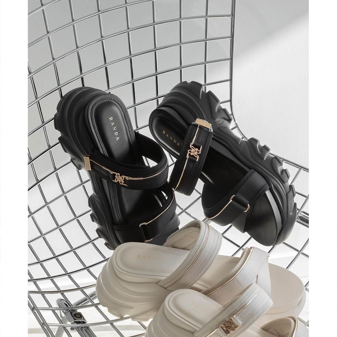 25春夏新作＞【22.5-25.5】モノグラムパーツスポーツサンダル | ランダ