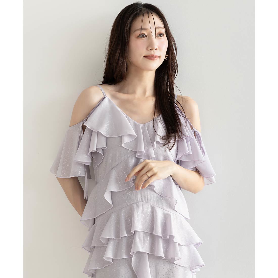 RANDA ランダ 2WAYショルダーフラワー刺繍ワンピース 1 Flower