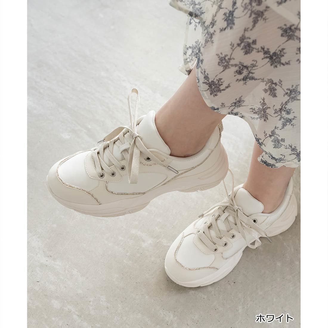 新品 RANDA ホワイトスニーカー LL 25.5 楽天市場】【22.5cm〜25.5cm】RANDA/ランダ/モノグラムボリューム