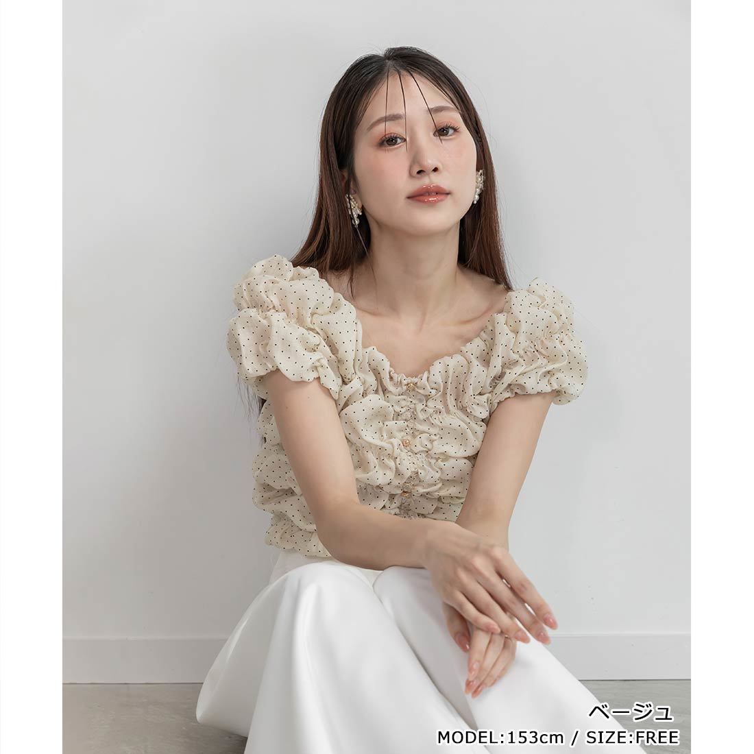 25春夏新作＞シャーリングオフショルトップス | ランダ(RANDA