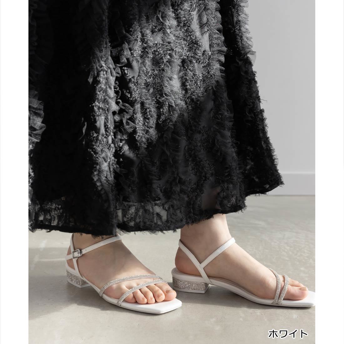 ビジュー×ギャザーベルトスポーツサンダル | ランダ(RANDA) | マルイ
