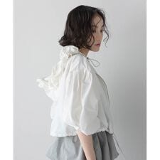 ＜25春夏新作＞フードフリルマウンテンパーカー | ランダ