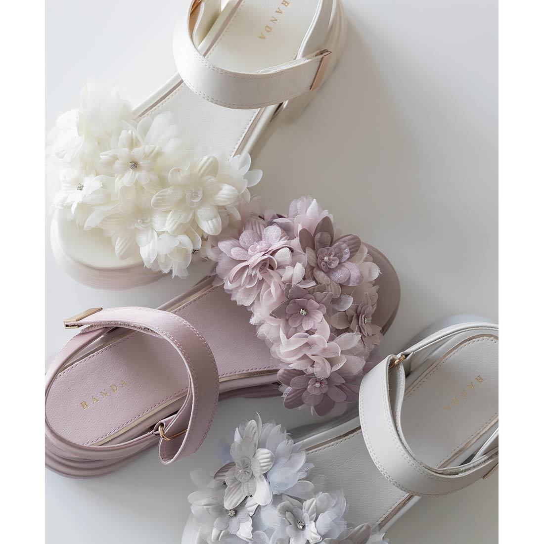 22.5-25.5】フラワーデザインスポーツサンダル | ランダ(RANDA