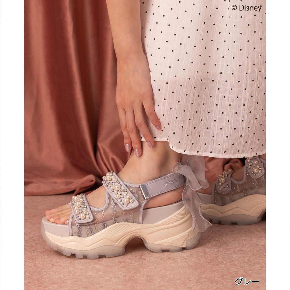 RANDA パールバックルボリュームソールスポーツサンダル ランダ RANDA パールバックルボリュームソールスポーツサンダル