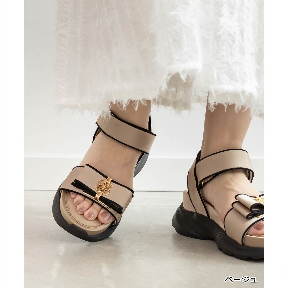 【お手頃価格❣️】Louis Vuitton モノグラム リボン サンダル　22㎝ お手頃価格❣️】Louis Vuitton モノグラム リボン サンダル 22㎝