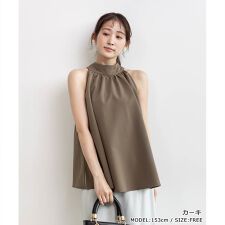 ＜25春夏新作＞ホルターネックバックリボンブラウス