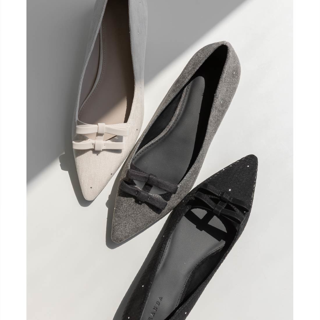 ランダ（RANDA）/＜25秋冬新作＞【22−26】ミニリボンフラットパンプス 25秋冬新作＞【22-26】ミニリボンフラットパンプス | ランダ(RANDA