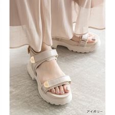 ＜25春夏新作＞【22.5-25.5】モノグラムベルトスポーツサンダル | ランダ(RANDA)