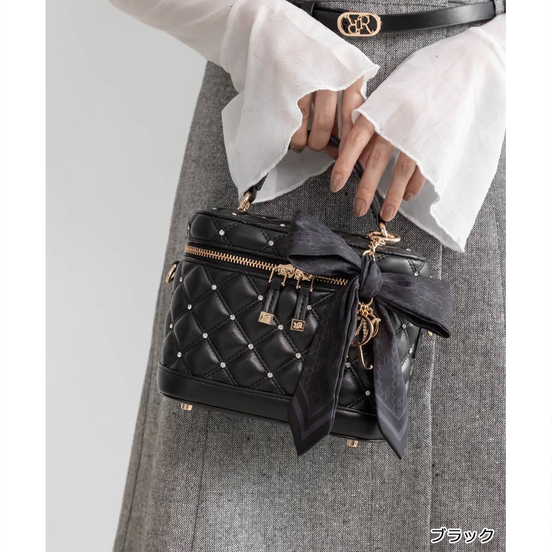 25秋冬新作＞2WAY リボンチャームキルティングバニティバッグ | ランダ