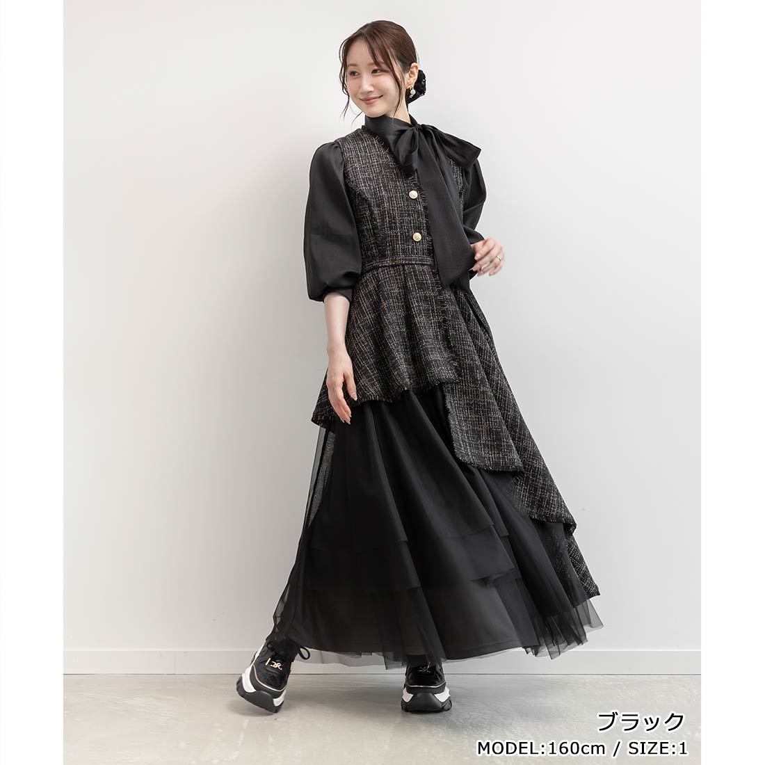 25春夏新作＞【4サイズ展開】ジャケットライクプリーツ