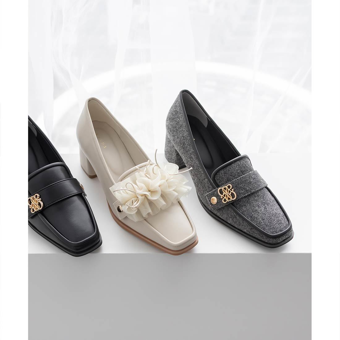 ランダ（RANDA）/＜25秋冬新作＞【22．5−25．5】2WAYベルトヒールアップローファー 25秋冬新作＞【22.5-25.5】2WAYベルトヒールアップローファー | ランダ