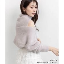 フェザーボレロニットカーディガン