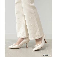 ランダ(RANDA)の＜25秋冬新作＞【22-25.5】【走れる美脚パンプス】シアーポインテッドトゥパンプス