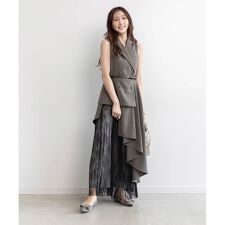 4サイズ展開】レースプリーツドッキングレイヤードワンピース | ランダ 