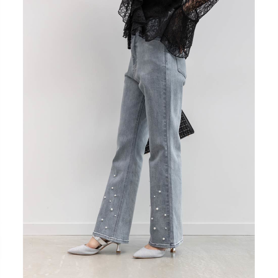 【新品未使用】FRAY I.Dフレイ アイディー♪ハイウエストワイドデニムパンツ ハイウエストワイドデニムパンツ | フレイ アイディー(FRAY I.D