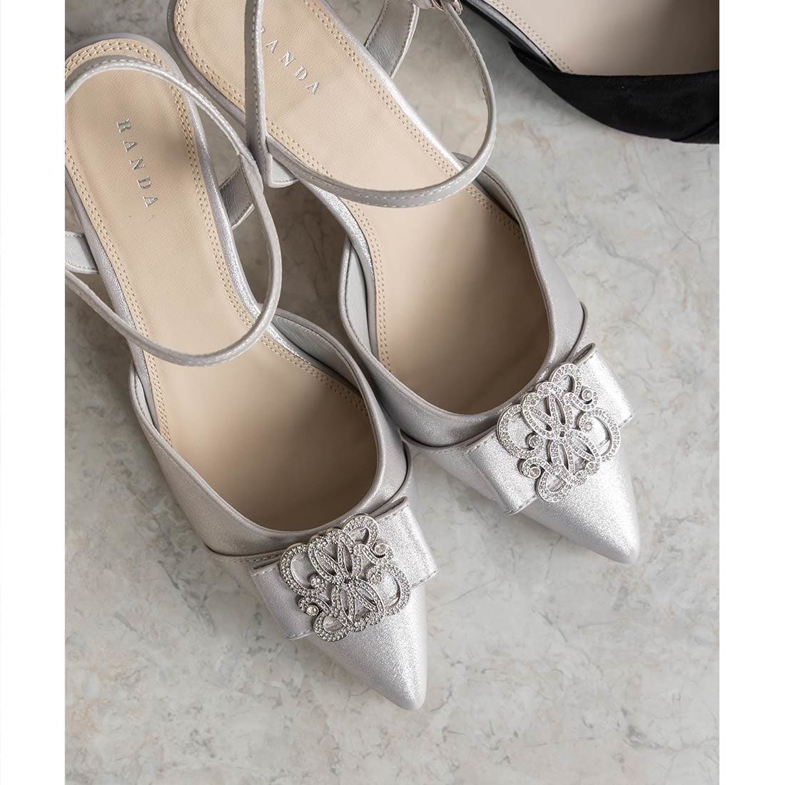 25秋冬新作＞【22.5-25.5】ビジューモノグラムパーツストラップ