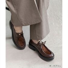【22.5-25.5】モノグラムレースアップローファー