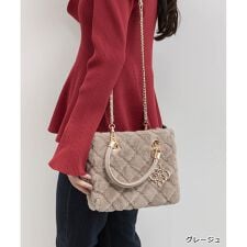 ランダ(RANDA)の＜25秋冬新作＞2WAY ファーキルティングハンドバッグ